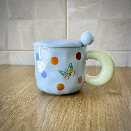 كوب سيراميك ازرق