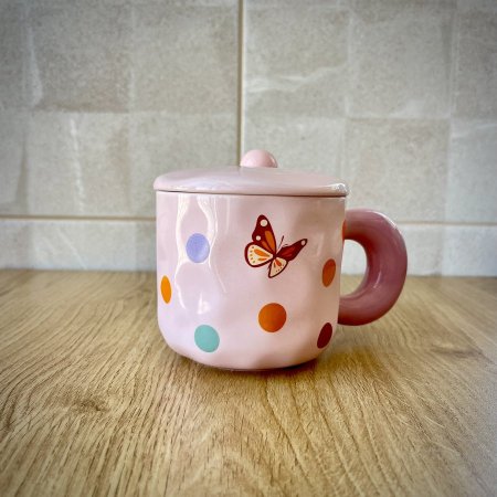 كوب سيراميك زهري